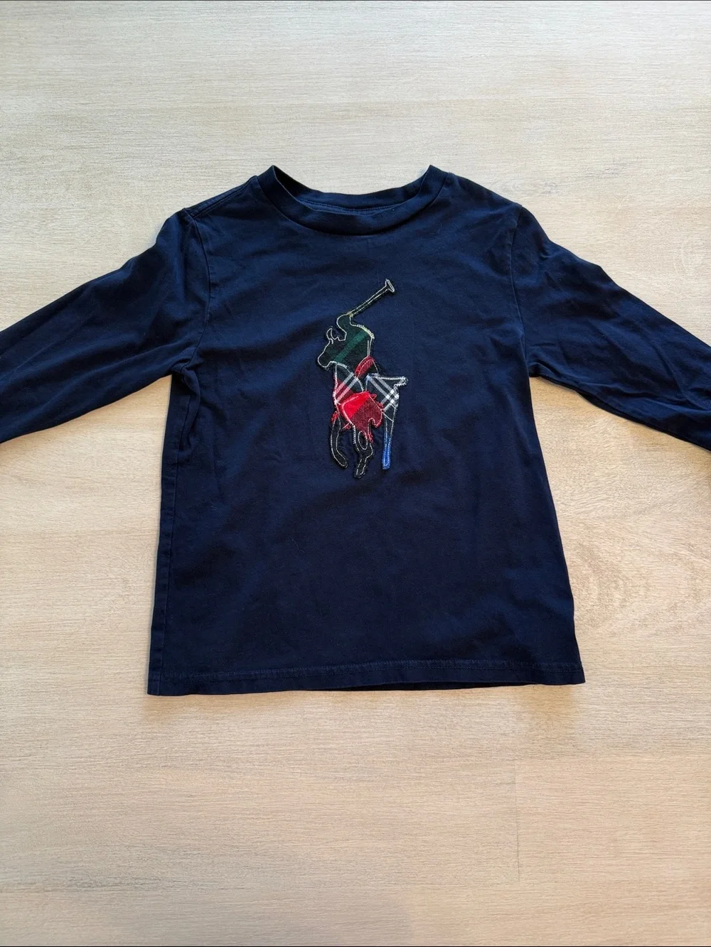 Polo by Ralph Lauren Navy Long-Sleeve Tee with Embroidered Polo Player